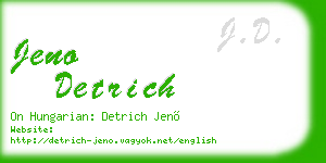 jeno detrich business card